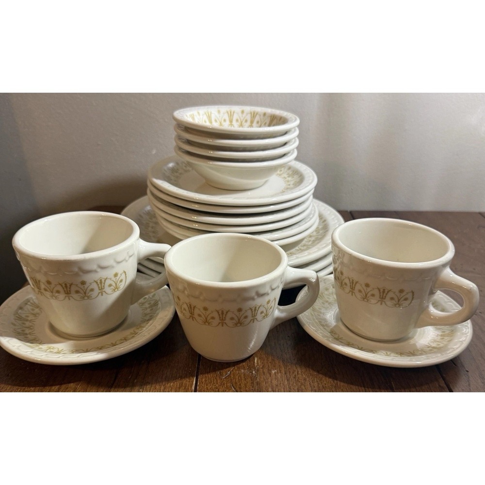 Vintage Syracuse‎ China Restaurant Ware 1971 Classic Bronze Plates, Bowls, Cups